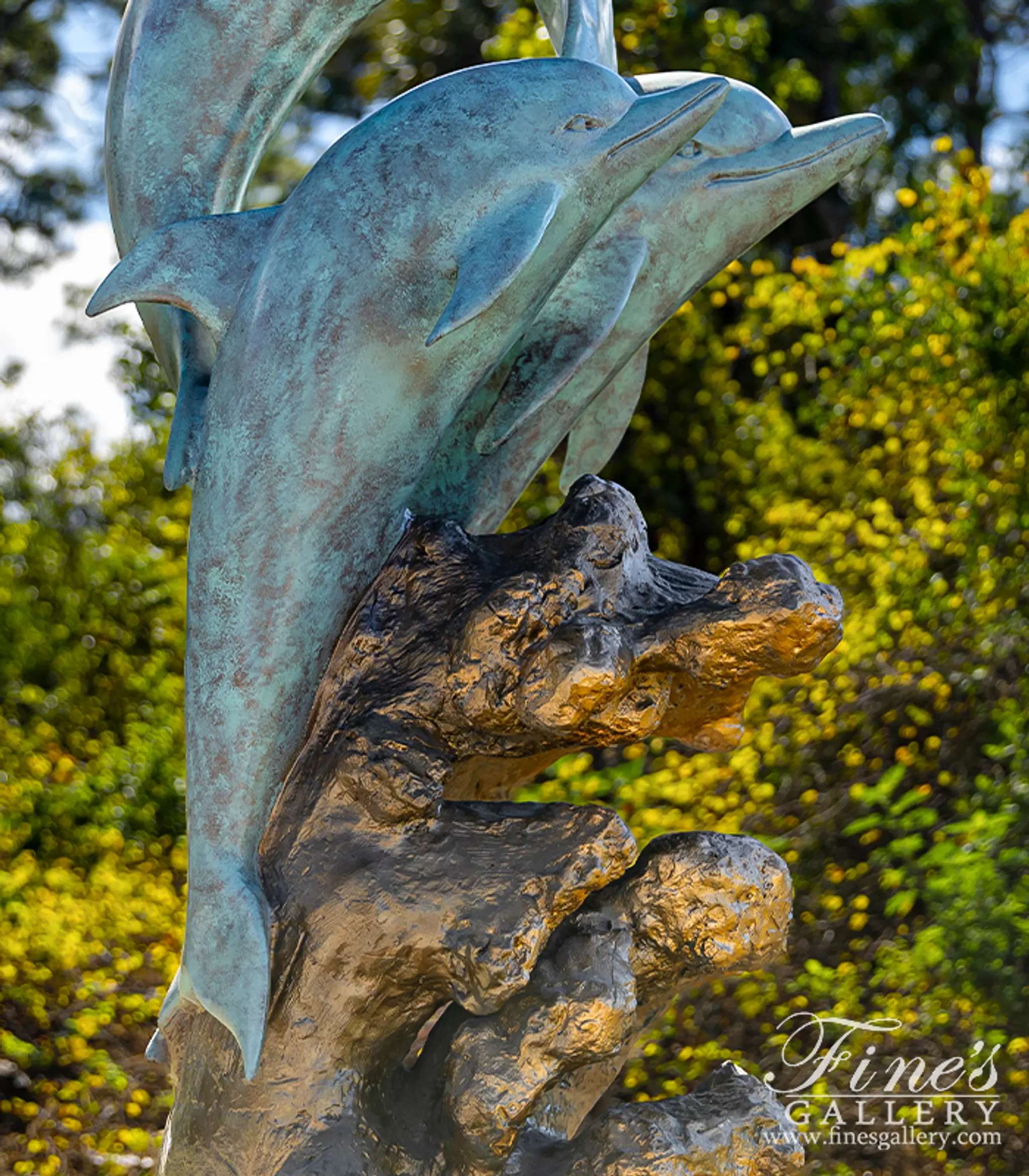 Bronze Fountains - 5 Jumping Dolphins - BF-164 - Fine's Gallery, LLC.